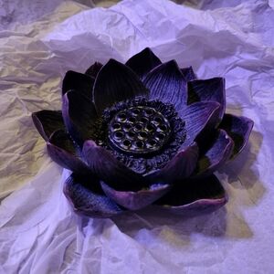 Lotus Incense Burner and Votive T-Light Candle Holder Meditation Flower Buddha